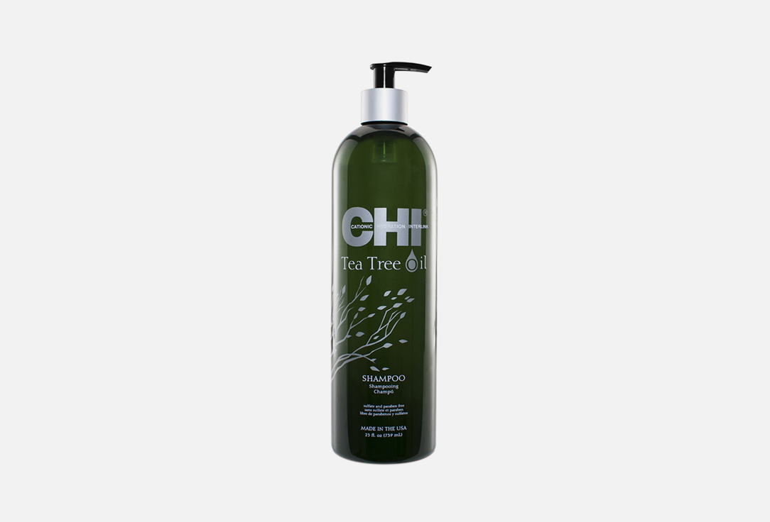 беавер beaver шампунь для волос essential oil of tea tree purifying 60 мл Шампунь для волос CHI Tea tree oil 739 мл