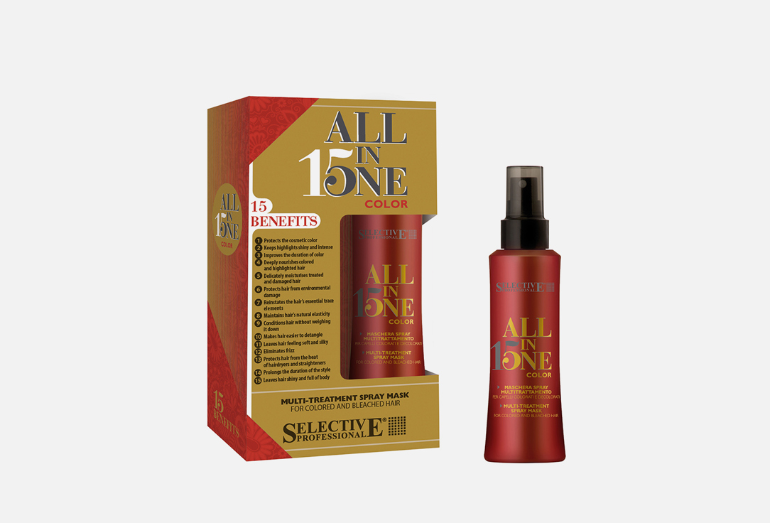 

Многофункциональная маска-спрей для окрашенных волос SELECTIVE PROFESSIONAL, ALL IN ONE COLOR 150 мл