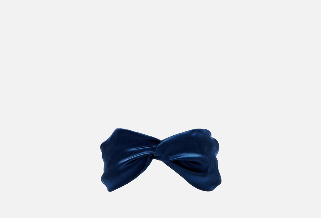 Шелковая повязка для волос SILK LOVERS Темно-синяя 1 шт цена и фото