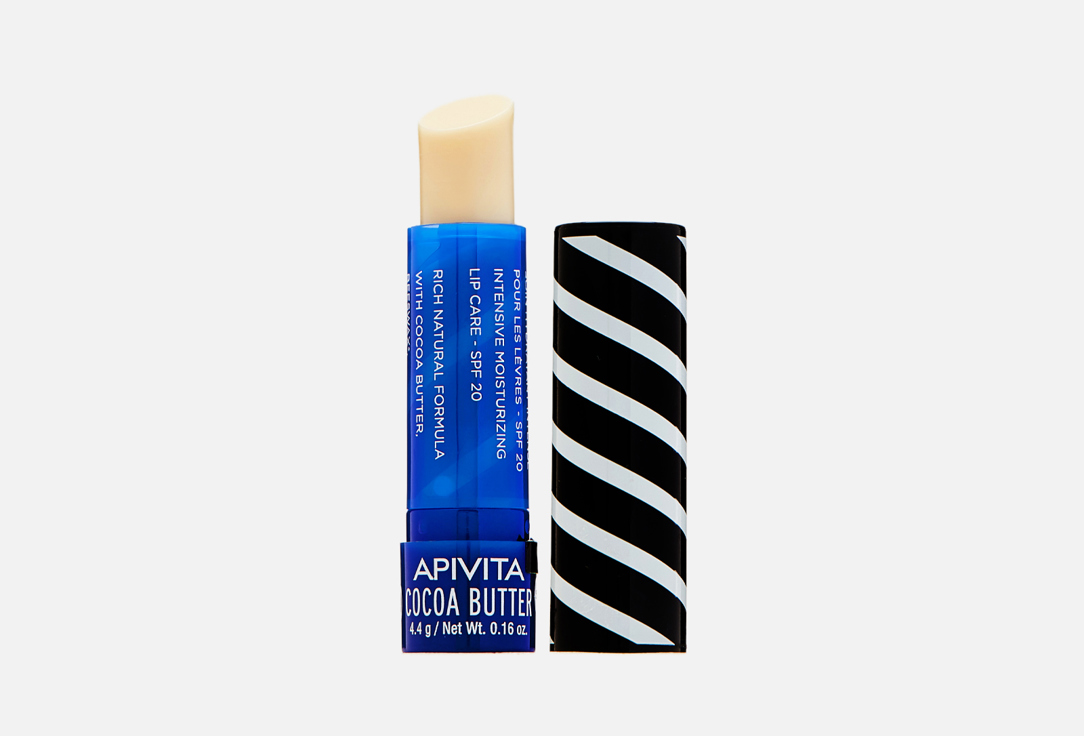 Интенсивно увлажняющий уход для губ APIVITA COCOA BUTTER SPF 20 4.4 г увлажняющий уход для губ apivita chamomile spf 15 4 4 гр