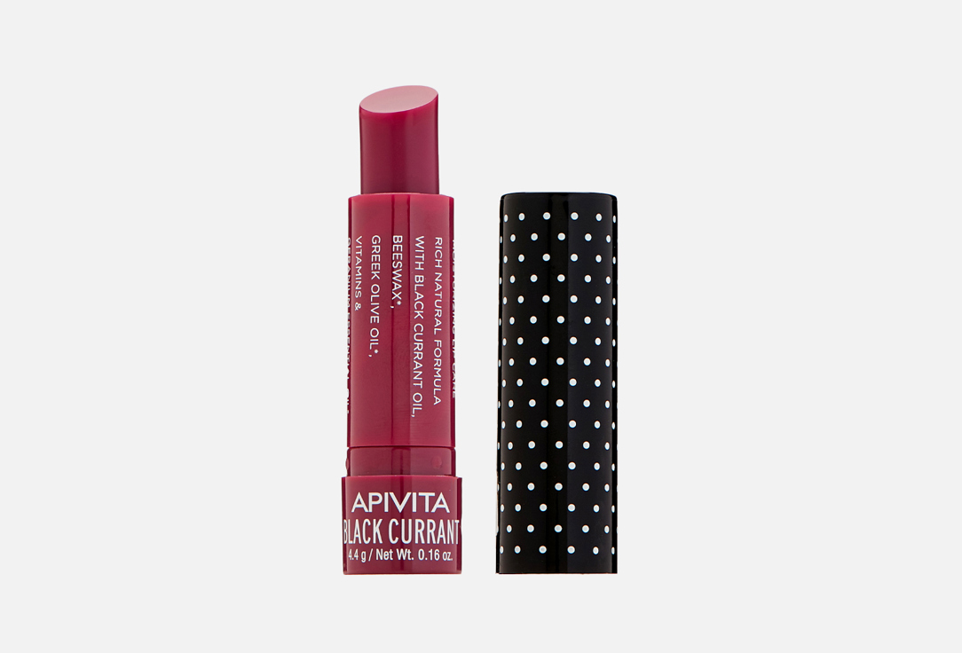 apivita бальзам для губ мёд бесцветный Увлажняющий уход для губ APIVITA BLACK CURRANT TINTED 4.4 г