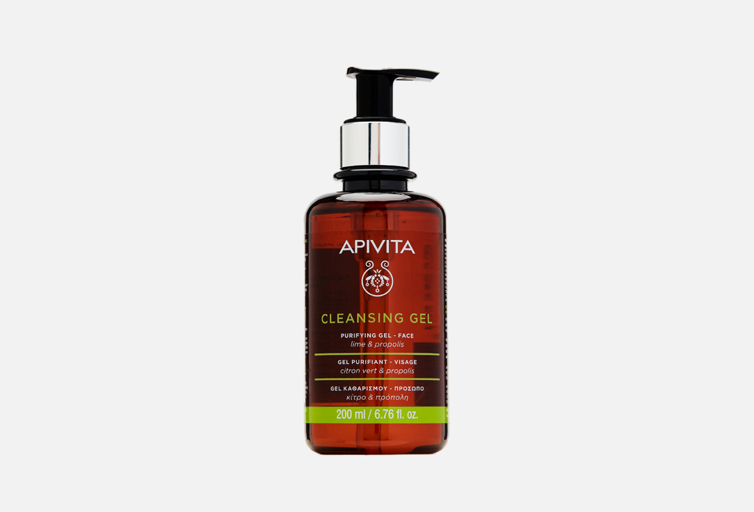 Очищающий гель для лица APIVITA Lime & propolis 200 мл очищающий гель для лица apivita lime