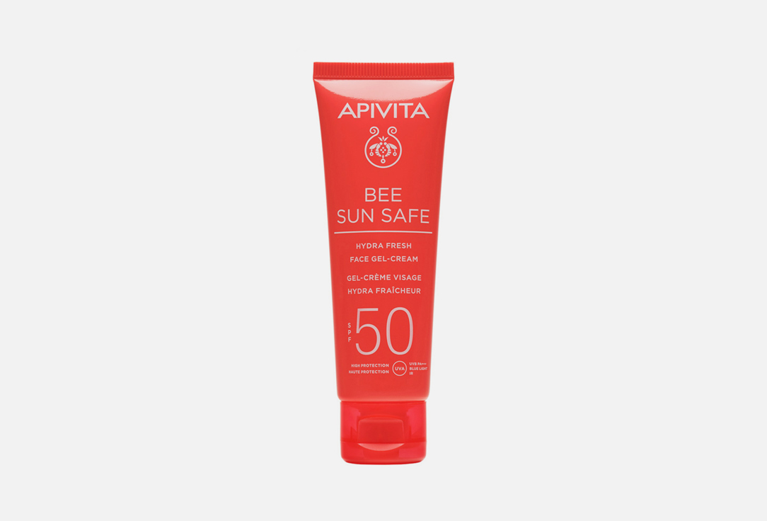 Солнцезащитный увлажняющий гель-крем для лица SPF50 APIVITA Bee Sun Safe 50 мл apivita bee sun safe hydra fresh face and body milk spf 50