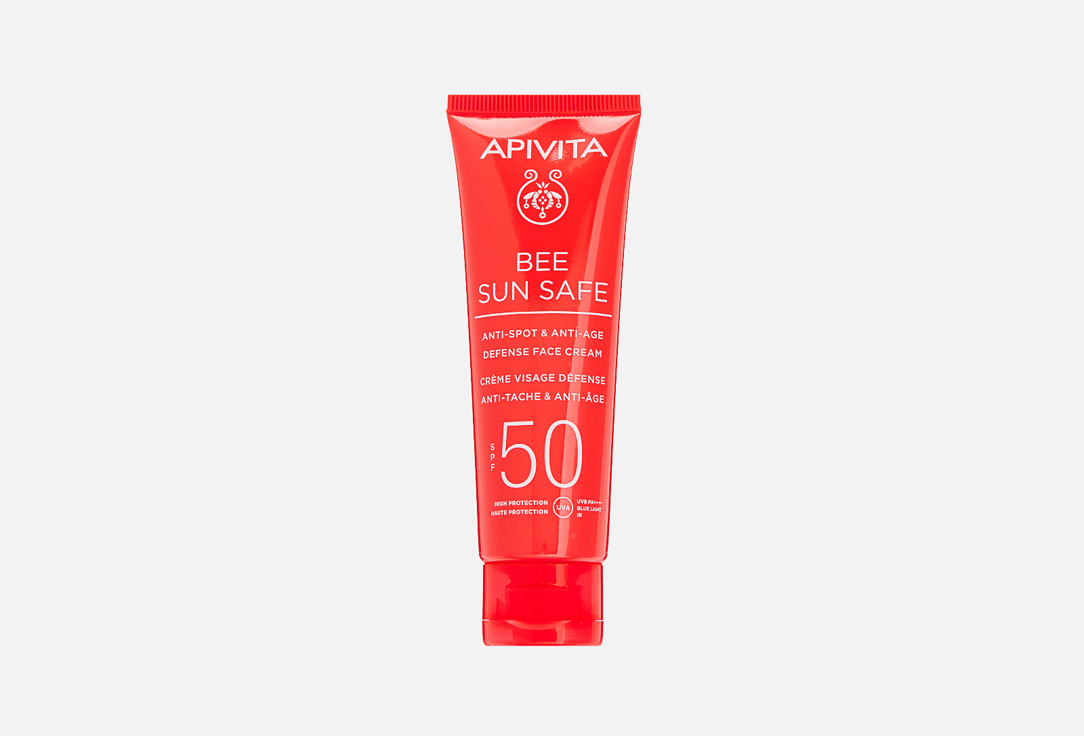 Солнцезащитный крем для лица SPF50 APIVITA BEE SUN SAFE 50 мл apivita апивита bee sun safe набор солнцезащитный