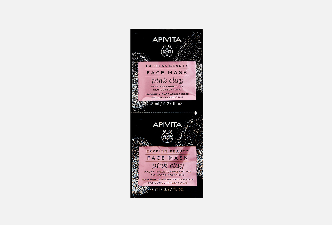 фотошторы розовая кожа ш150xв215 см 2шт атлас на тесьме Маска для лица APIVITA Express Beauty pink clay 2 мл