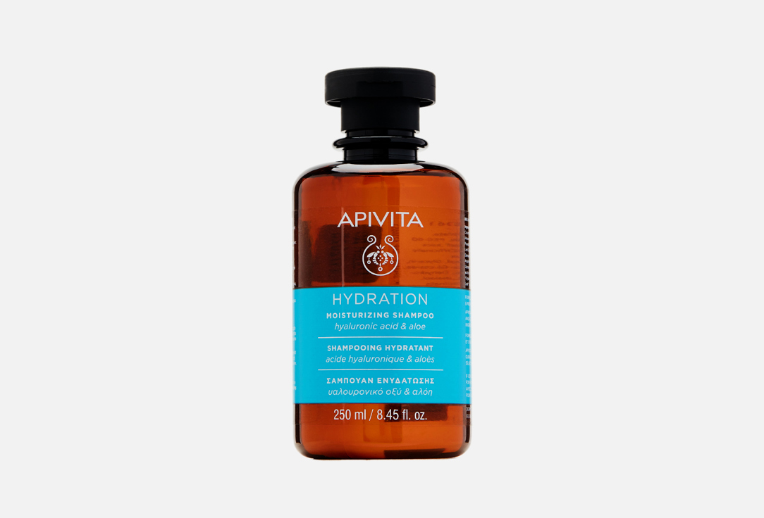 Увлажняющий шампунь для волос APIVITA Hyaluronic acid and aloe 