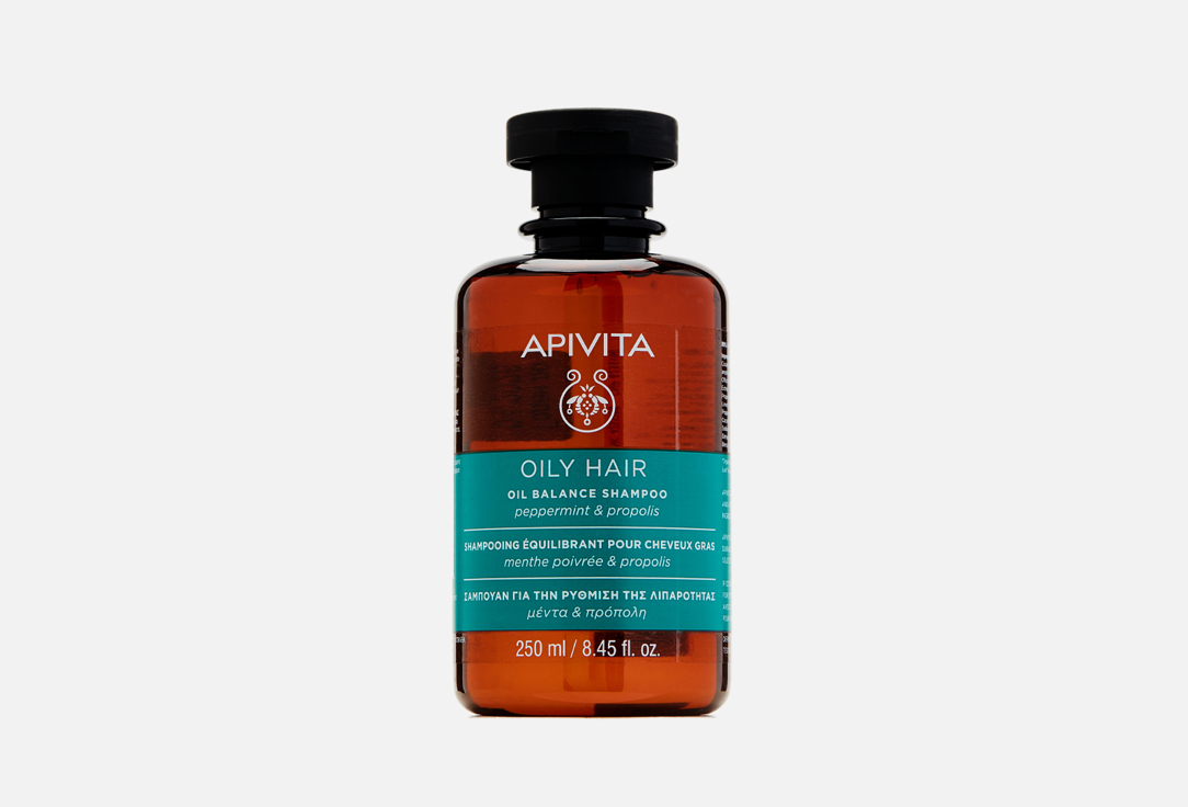 

шампунь для жирных волос APIVITA, Peppermint and Propolis 250 мл