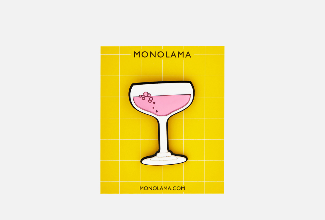 брошь monolama шампанское в бокале розовое Брошь MONOLAMA Шампанское в бокале 1 шт