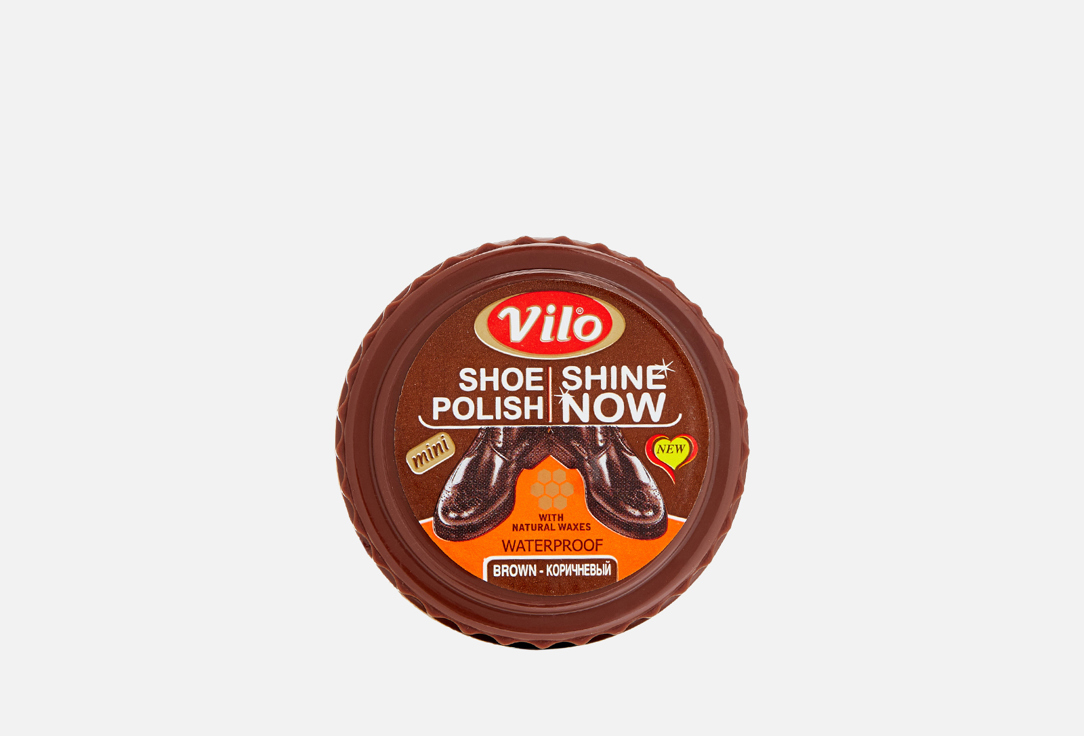 

Крем-краска для обуви VILO, В шайбе, коричневая 25 мл