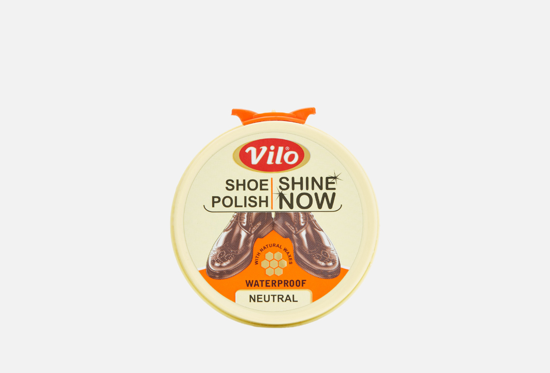 Крем-краска для обуви Vilo в шайбе, бесцветная 