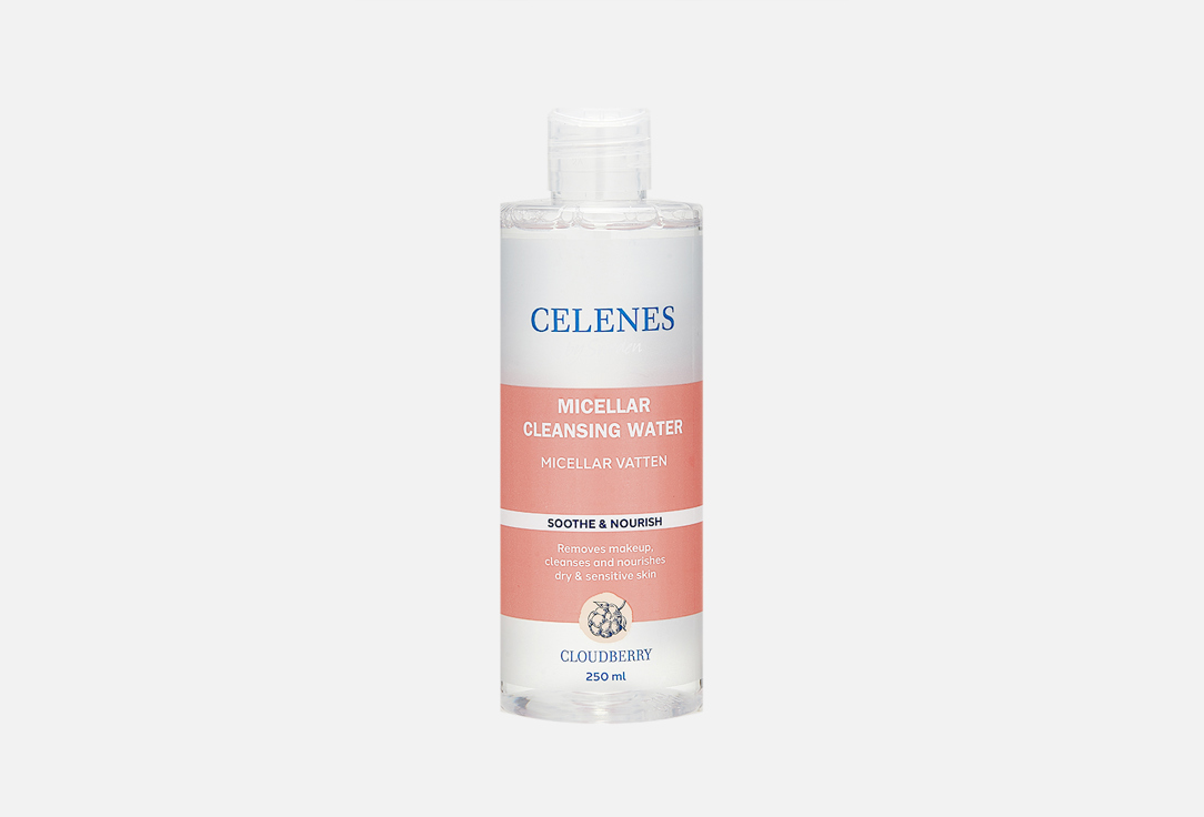 мицеллярная вода CELENES CLOUDBERRY 250 мл мицеллярная вода celenes oily combination skin 250 мл
