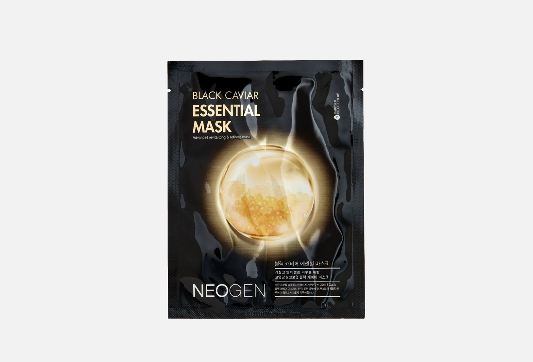 Тканевая маска для лица NEOGEN BLACK CAVIAR ESSENTIAL MASK 1 шт маска для лица neogen probiotics relief mask 5