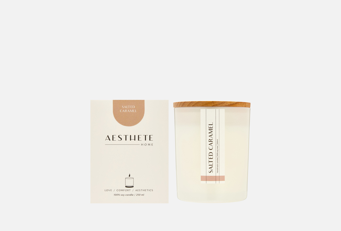 

Свеча ароматическая AESTHETE HOME, Белый, Salted Caramel 250 мл