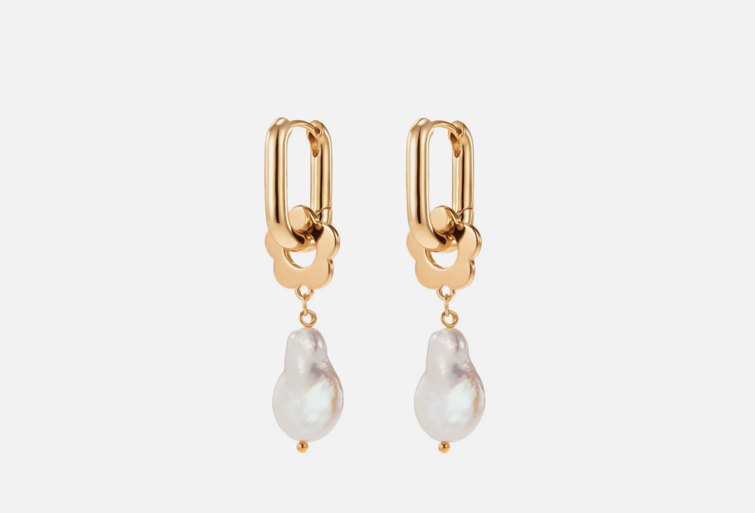 Изображение товара Серьги Kotlo Studio с натуральным жемчугом и позолотой для женщин