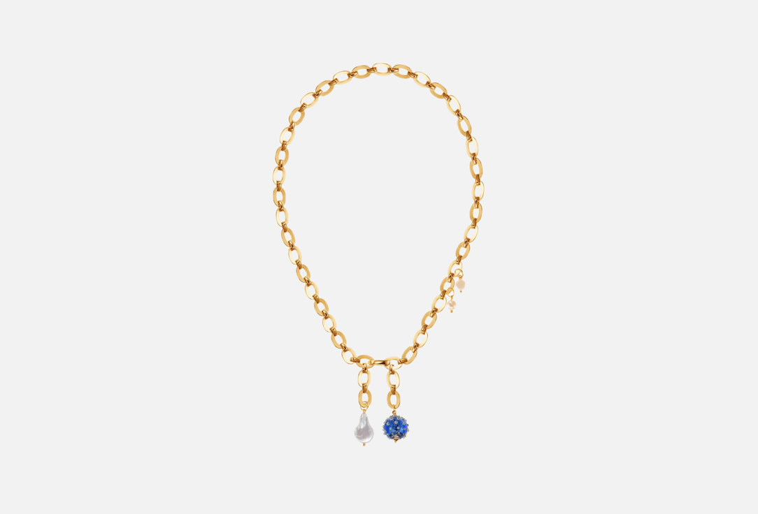 Изображение товара Цепь-трансформер Золотистая Kotlo Studio Мурано и жемчуг