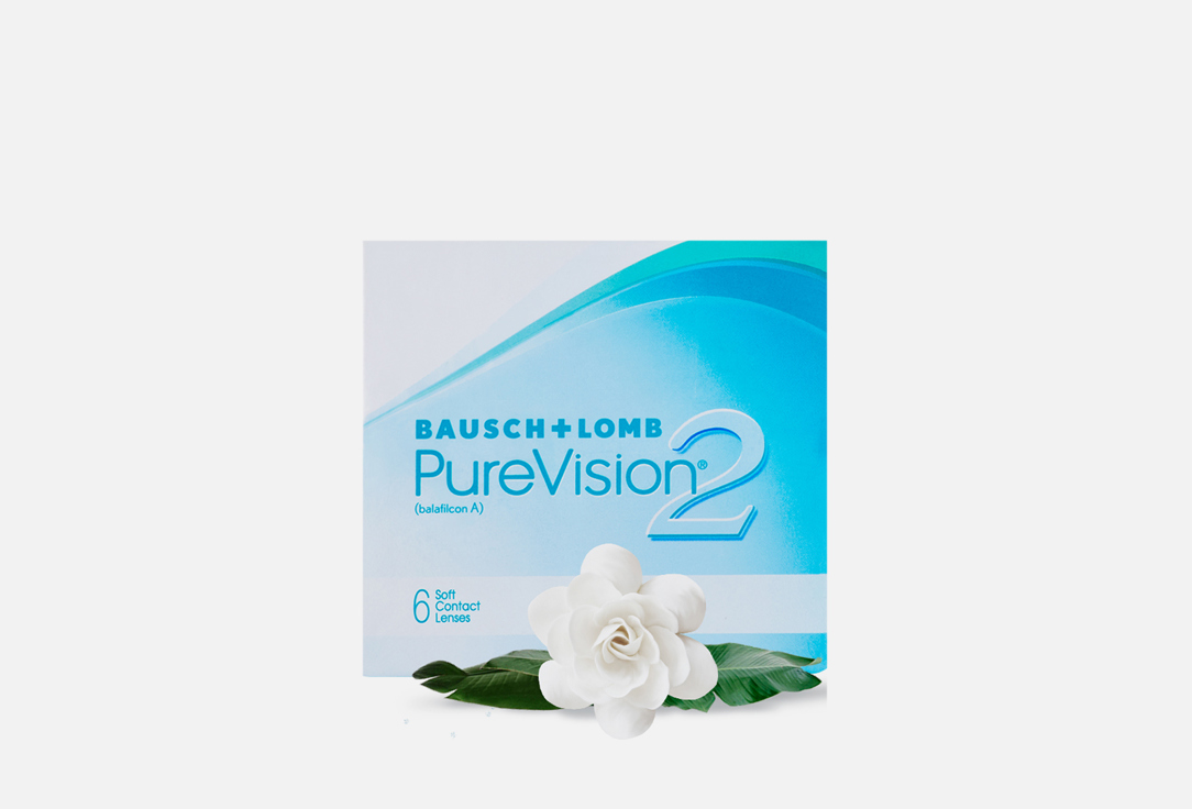 Контактные линзы ежемесячные PUREVISION 2 Hd bc 8,6; dia 14; 6 шт. -1.00 оптическая сила