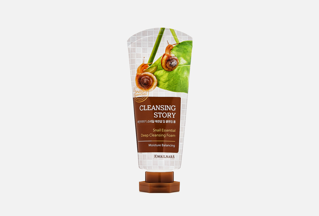 

Очищающая пенка для умывания лица WELCOS, CLEANSING STORY Snail Essential Deep Cleansing Foam 120 г