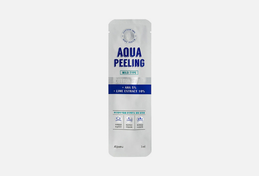 

ВАТНАЯ ПАЛОЧКА ДЛЯ ПИЛИНГА A'PIEU, Aqua peeling cotton swab 3 мл