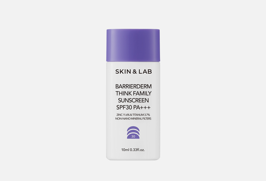 Солнцезащитный крем на физических фильтрах SKIN&LAB Barrierderm Think Family Sunscreen mini 10 мл цена и фото