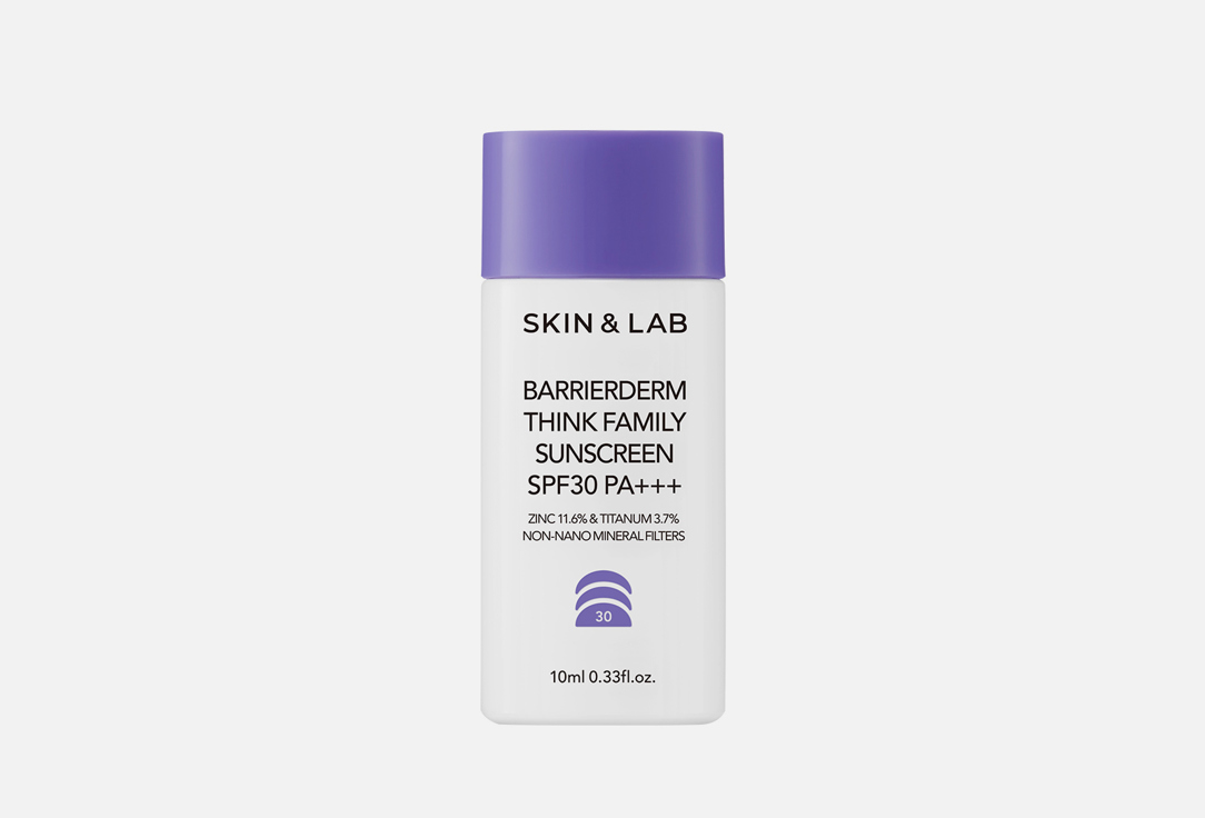 

Солнцезащитный крем на физических фильтрах SKIN&LAB, Barrierderm Think Family Sunscreen mini 10 мл