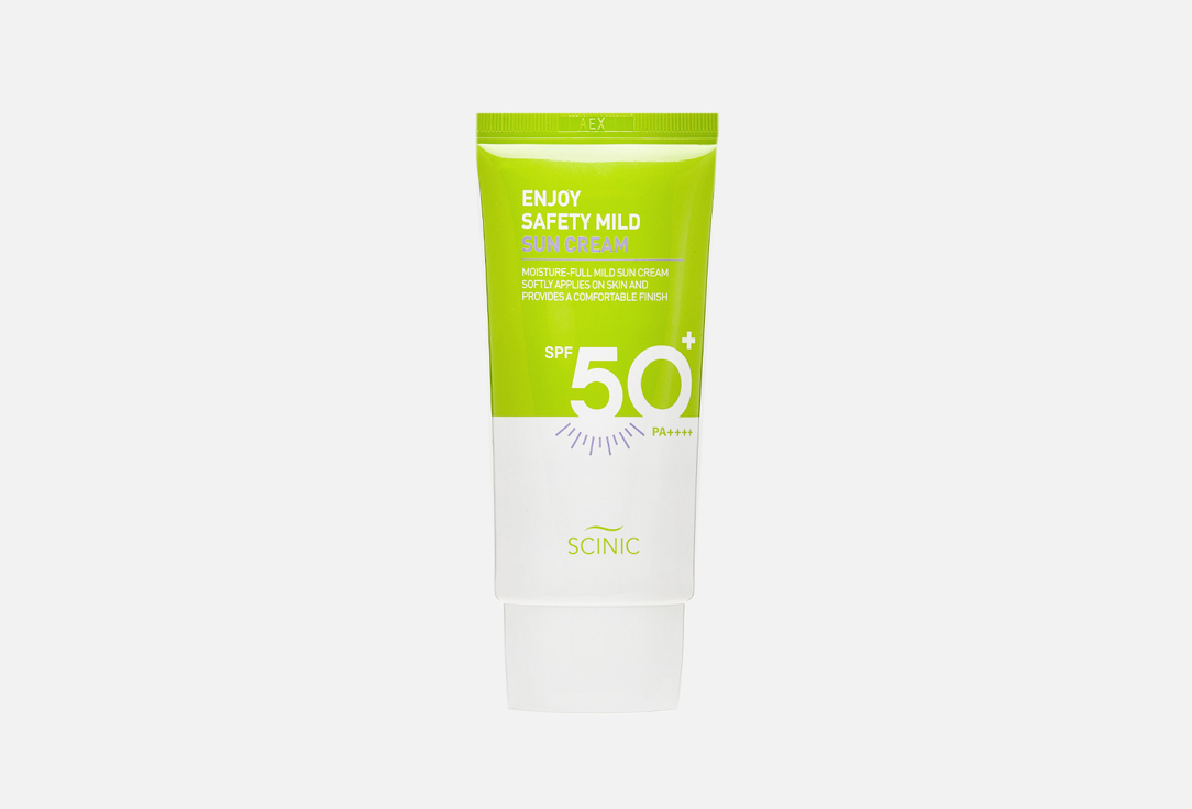 солнцезащитный крем для лица u vlock base cream spf50 pa 30мл Солнцезащитный крем для лица SCINIC Enjoy Safety Mild Sun Cream SPF50+ PA++++ 50 г