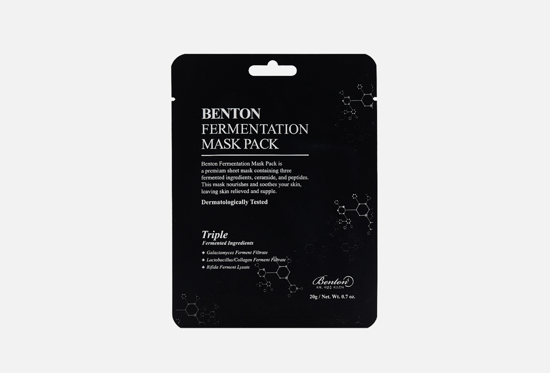 цена Тканевая маска для лица с ферментами BENTON Fermentation Mask Pack 1 шт