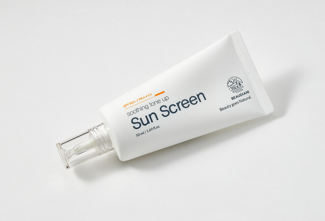 Солнцезащитный крем для лица BEAUDIANI soothing tone up SUN SCREEN SPF 50+ PA++++ 