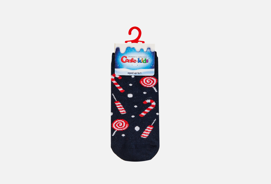 Носки детские CONTE-KIDS NEW YEAR, темно-синий носки детские конте актив р 20 серо бирюзовый ультракороткие 17с 87сп