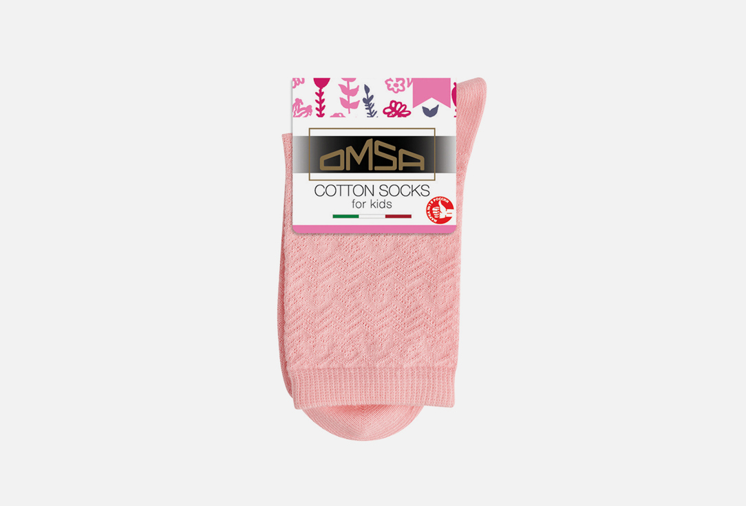 Носки OMSA KIDS Ажур, розовый 31-34 мл носки omsa kids 22a02 носки детские ажур rosa chiaro