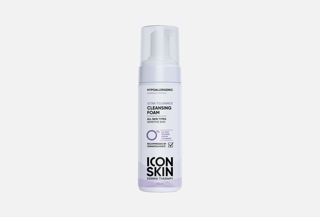 Пенка для умывания ICON SKIN Ultra Tolerance Cleansing Foam 170 мл пенка для снятия макияжа icon skin очищающая пенка для умывания ultra tolerance