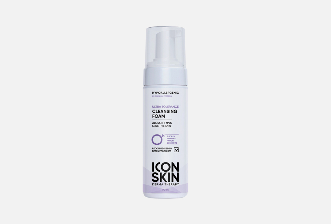 Пенка для умывания ICON SKIN Ultra Tolerance Cleansing Foam 170 мл средства для умывания icon skin мицеллярная пенка для умывания air touch