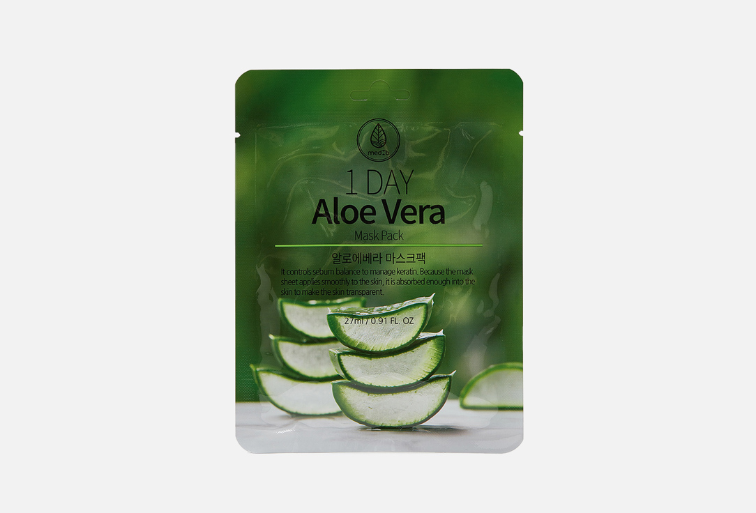 

Тканевая маска для лица MEDB, 1 DAY Aloe Vera Mask Pack 1 шт