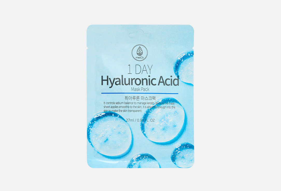 

Тканевая маска для лица MEDB, 1 DAY Hyaluronic Acid Mask Pack 1 шт