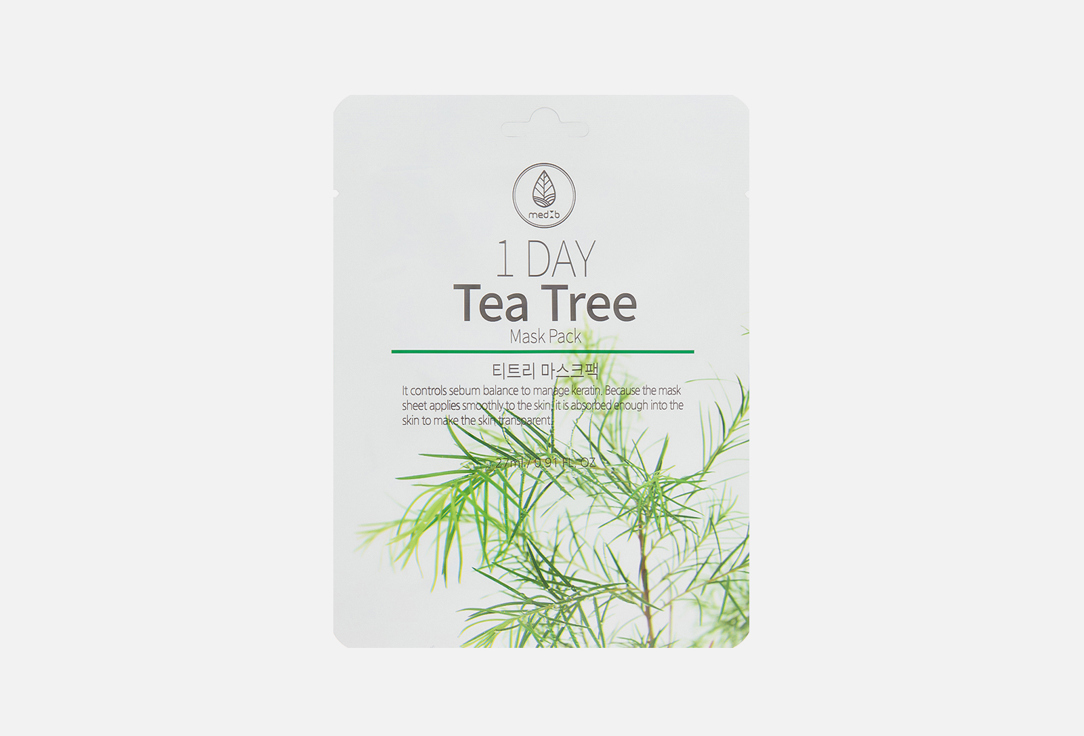 

Тканевая маска для лица MEDB, 1 DAY Tea Tree Mask Pack 1 шт