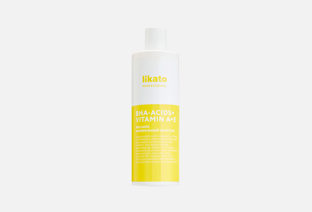 Шампунь минеральный для тонких жирных волос LIKATO PROFESSIONAL Wellness mineral hair shampoo bha-acids 400 мл
