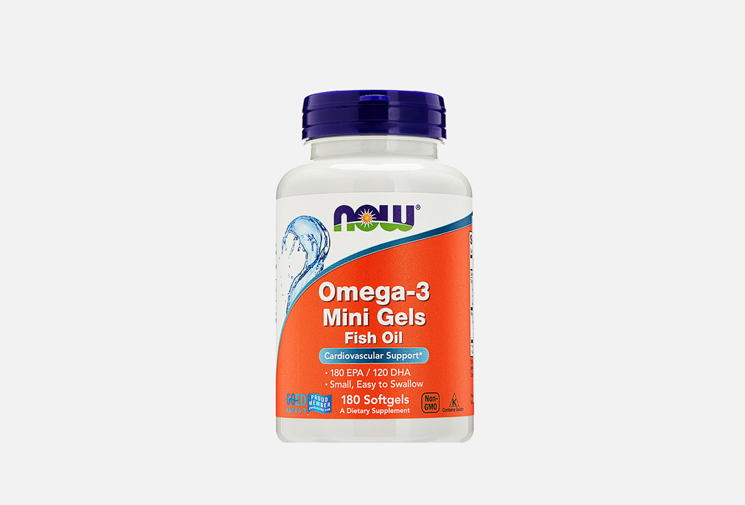 цена Омега 3 NOW Mini gels в капсулах 180 шт