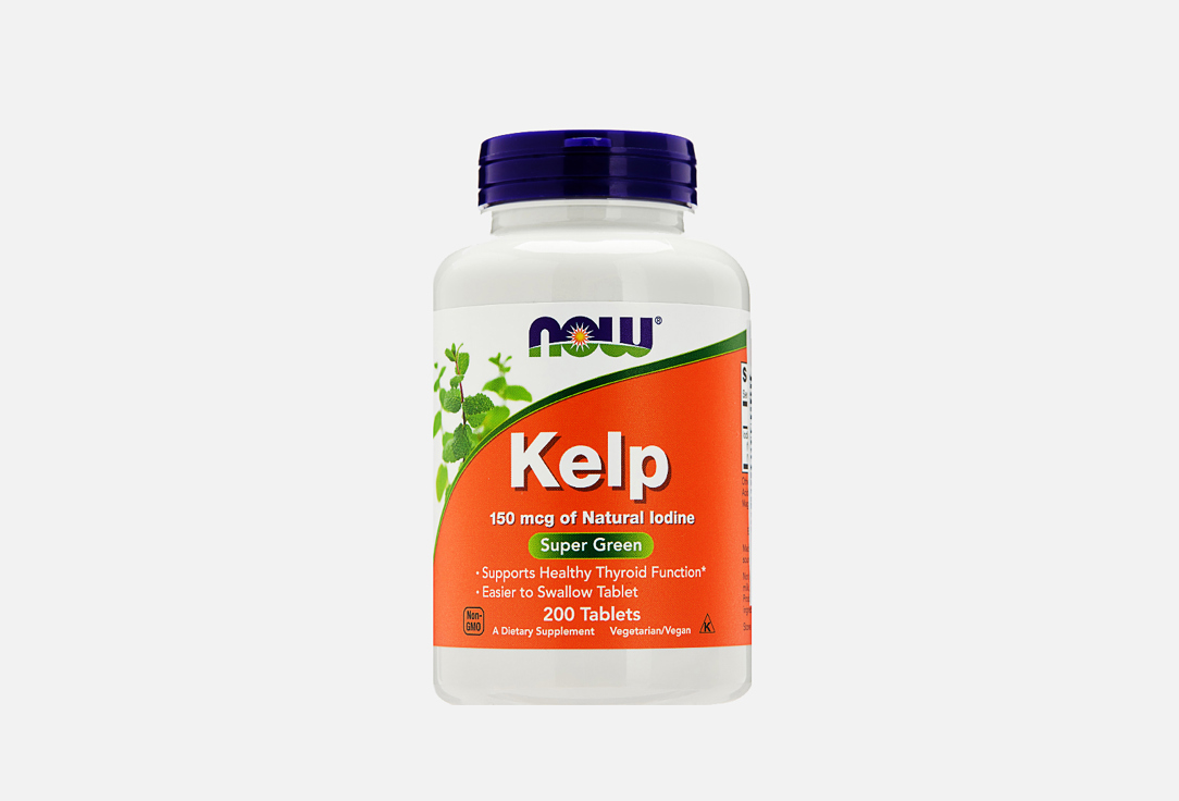 Йод NOW Kelp в таблетках 200 шт флуконорм капсул 150мг 1
