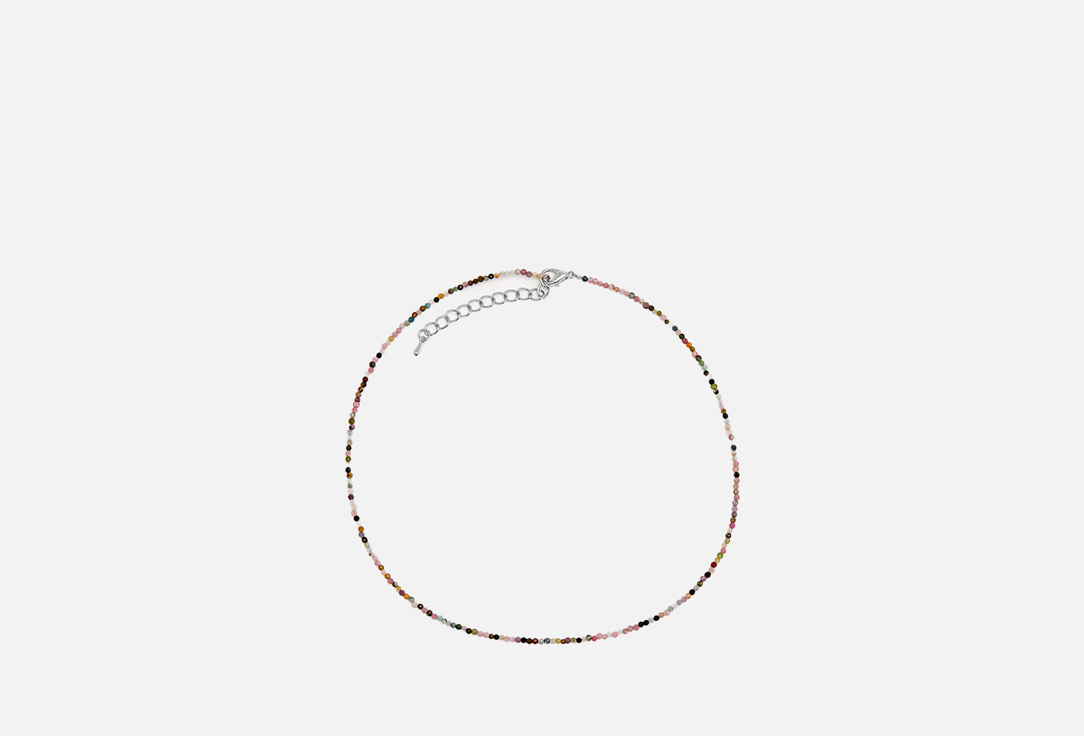 Изображение товара Колье из турмалина Палитра для женщин диаметром 2 мм с удлиненной цепочкой