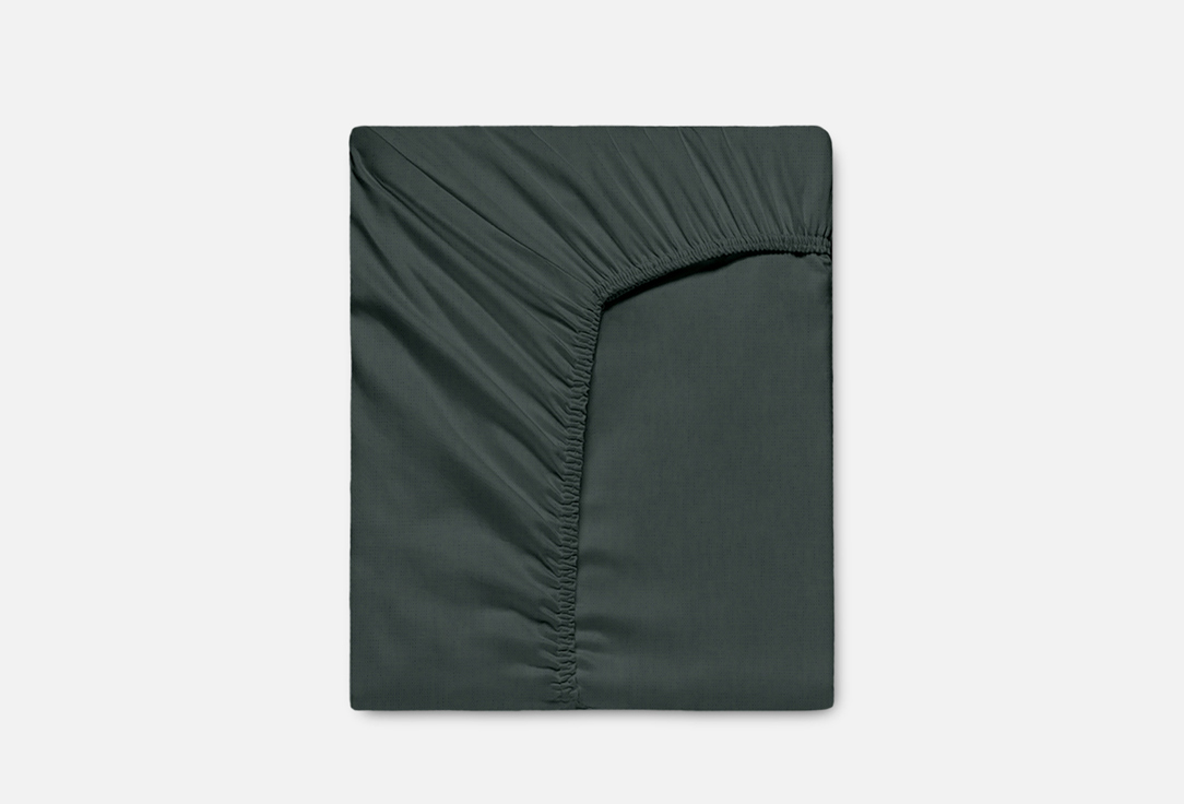 

Простыня на резинке SONNO, Черный, Flora матовый графит, черная, полутораспальная