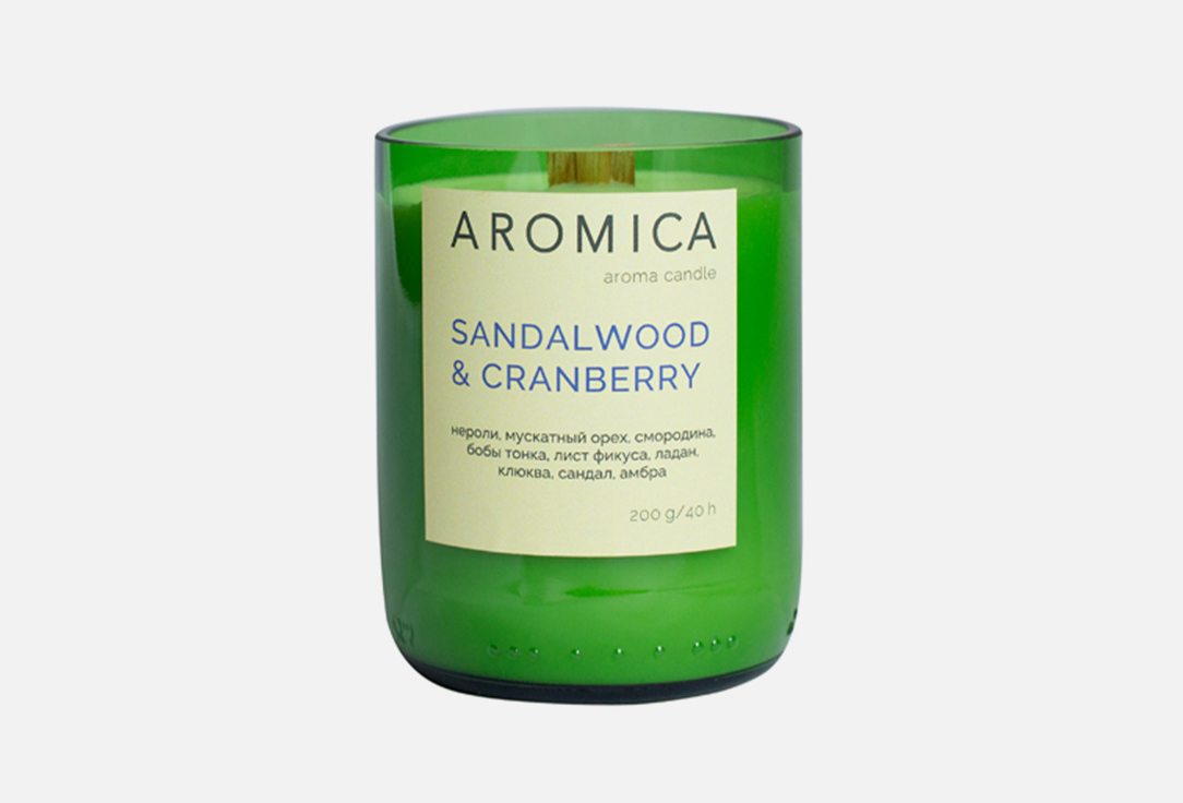 Свеча ароматическая  AROMICA Sandalwood & Cranberry  