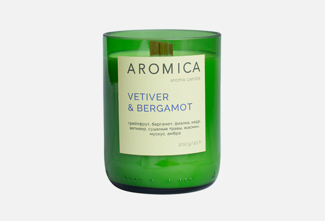 Свеча ароматическая  AROMICA Vetiver & Bergamot  