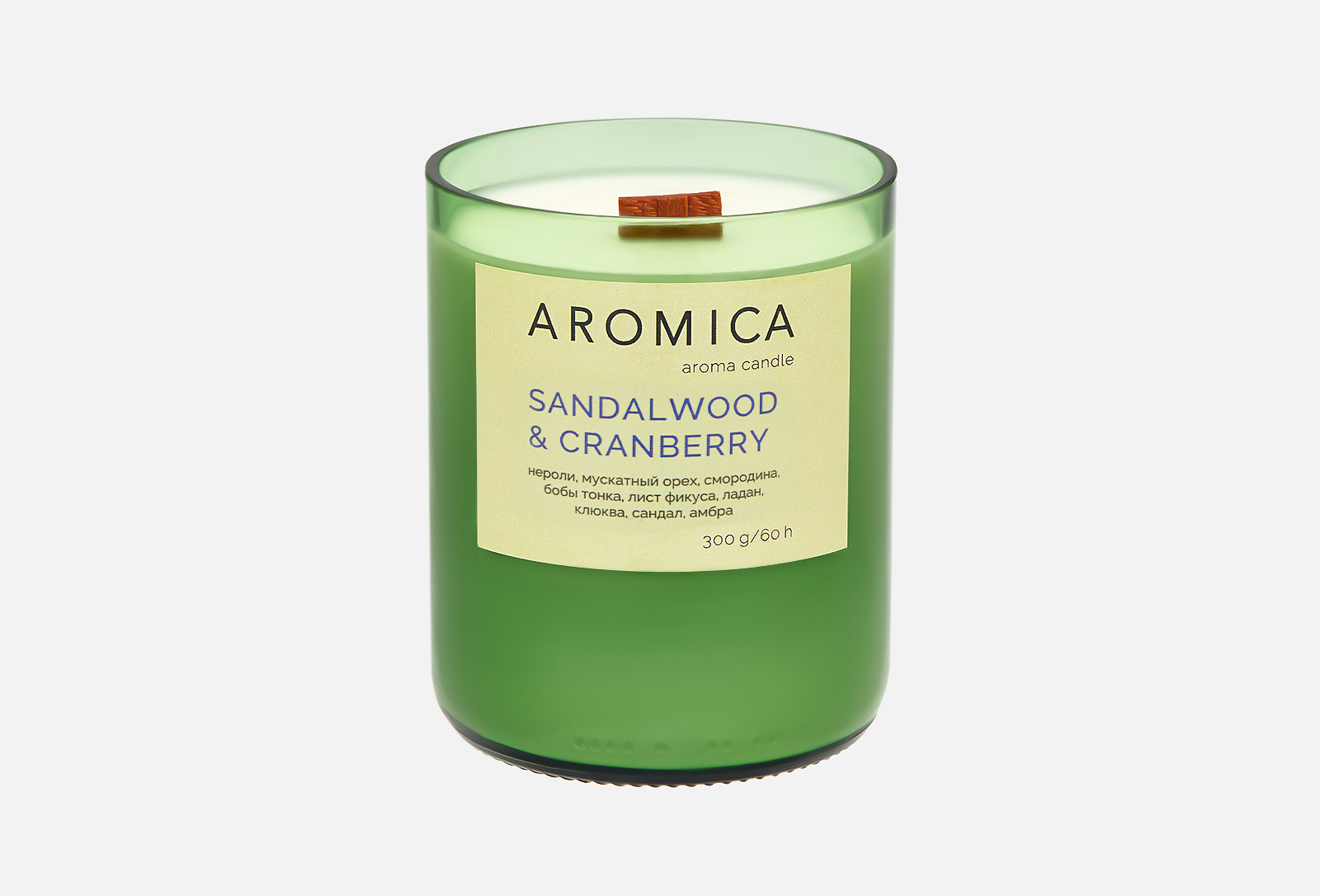 AROMICA Свеча ароматическая Sandalwood & Cranberry 300 г — купить в Москве