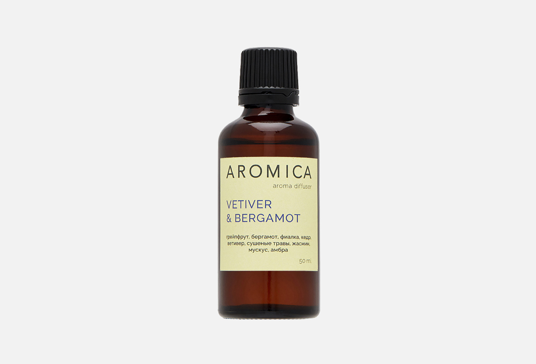 Изображение товара Диффузор AROMICA Ветивер & Бергамот 50 мл натуральный аромат для дома