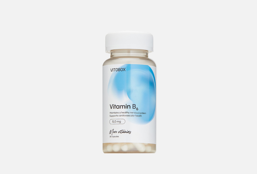 Биологически активная добавка VITOBOX Vitamin B6 30 шт биологически активная добавка vitobox lion s mane 90 шт
