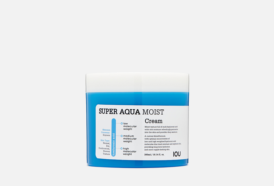 Увлажняющий крем для лица WELCOS IOU Super Aqua Moist Cream 300 мл увлажняющий дневной крем для лица gigi texture surface hydration moist 50 мл