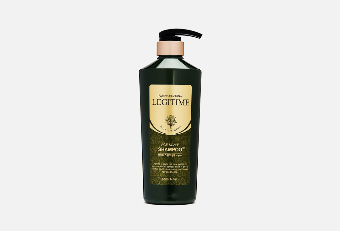 Шампунь для укрепления волос WELCOS LEGITIME Age Scalp Shampoo B+ 520 мл укрепляющий шампунь от выпадения волос clinic system scalp b shampoo 500мл