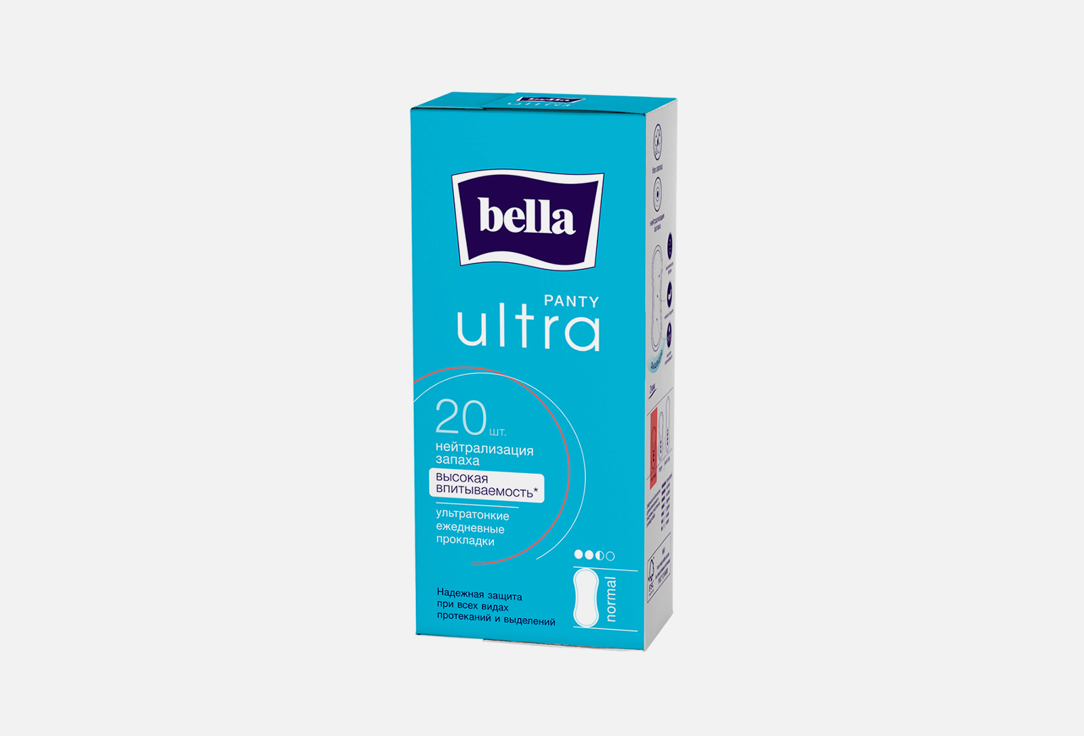 Супертонкие ежедневные прокладки BELLA Ultra normal 20 шт bella прокладки ежедневные for teens ultra sensitive 10 шт