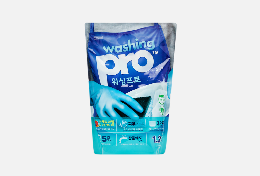 Средство для мытья посуды LION Washing Pro 1200 мл средство для мытья посуды lion chamgreen с содой и лимонной кислотой 1200 мл