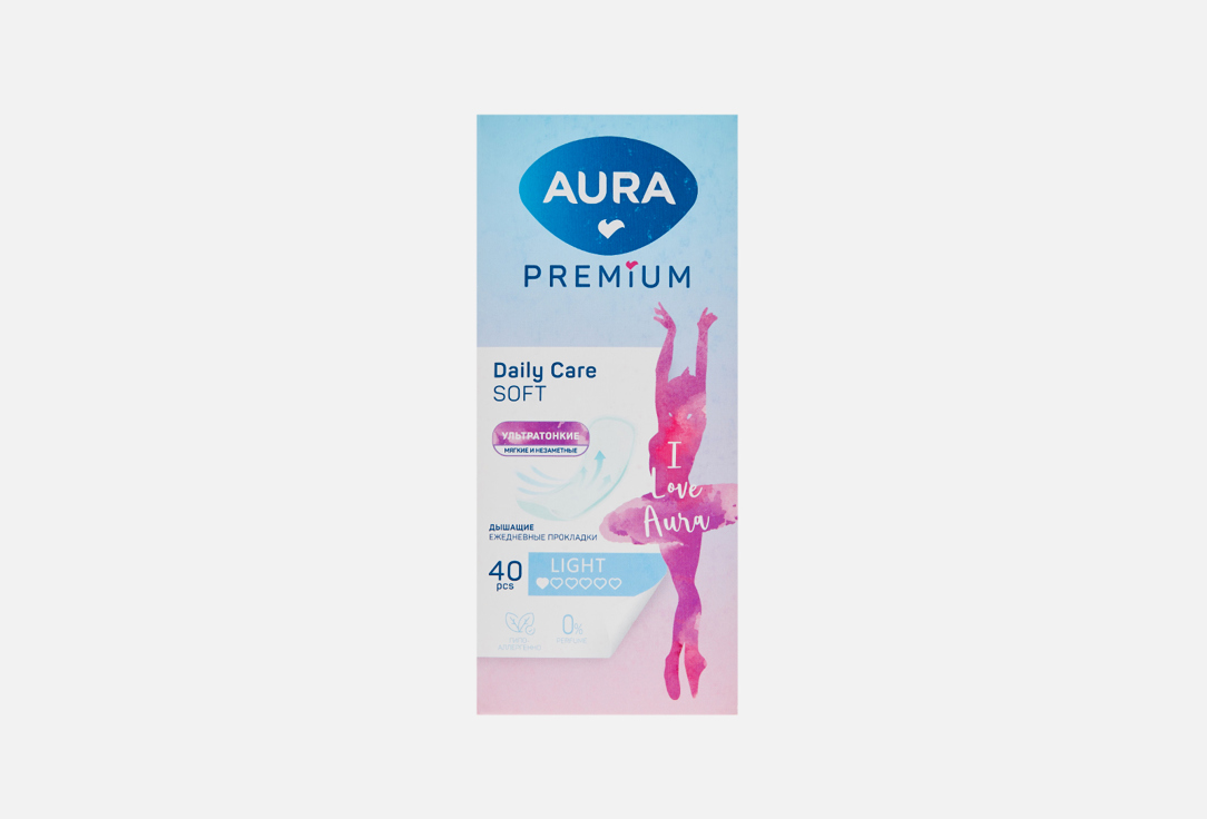 ежедневные прокладки AURA Light 40 шт прокладки женские aura premium super 8 шт