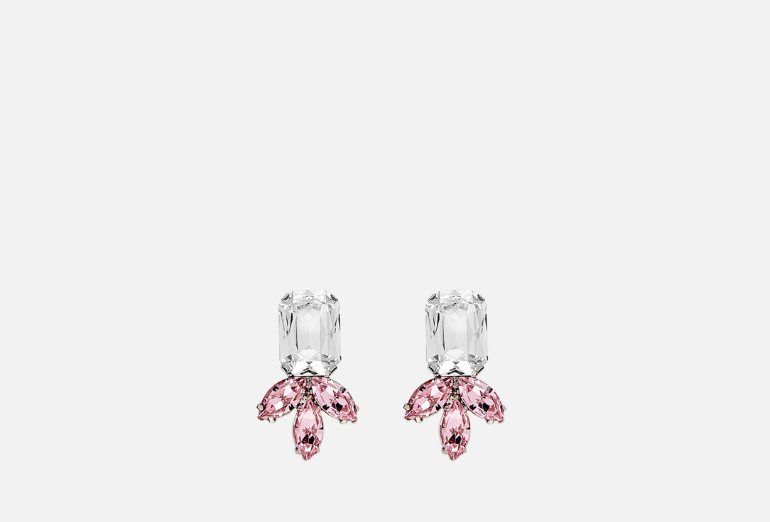 Серьги HERALD PERCY Pink crystals 2 шт